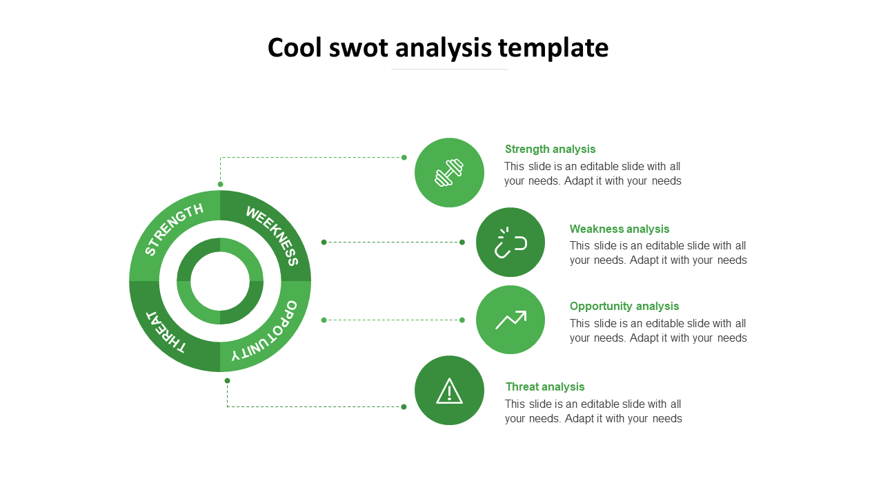 cool swot analysis template-green